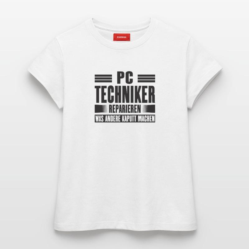 Service Technician Support Solution Devis Service PC T-shirt femme en coton Supima – de SPREAD