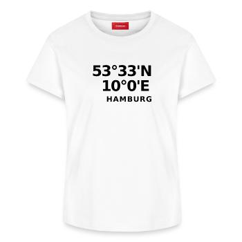 Hamburg - Women's Supima Cotton T-Shirt – by SPREAD - white - Front - AI Model Female 172 dark (172cm)