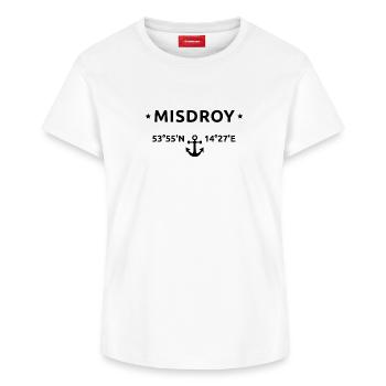 Międzyzdroje - Women's Supima Cotton T-Shirt – by SPREAD - white - Front - AI Model Female 172 dark (172cm)