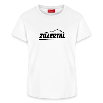Zillertal - Souvenir Design - Frauen Supima Cotton T-Shirt – von SPREAD - Weiß - Vorne - AI Model Female 172 dark (172cm)