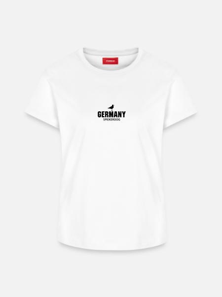 Spiekeroog GERMANY - Frauen Supima Cotton T-Shirt – von SPREAD - Weiß