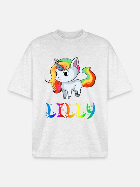 Lilly Einhorn - T-shirt unisexe boxy épais biologique Stanley/Stella - gris chiné frais