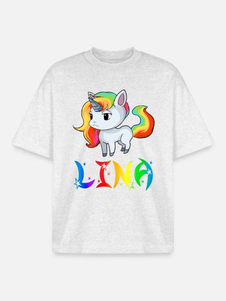 Lina Einhorn - T-shirt unisexe boxy épais biologique Stanley/Stella - gris chiné frais