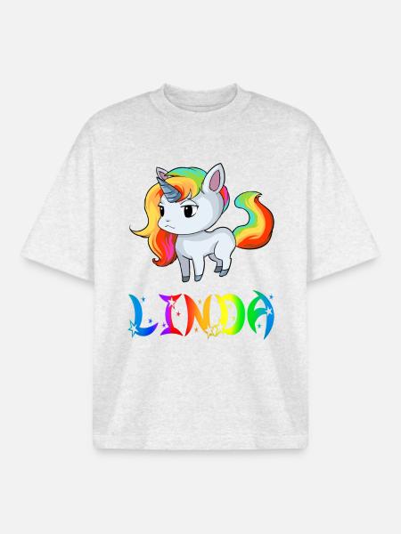 Linda Einhorn - T-shirt unisexe boxy épais biologique Stanley/Stella - gris chiné frais