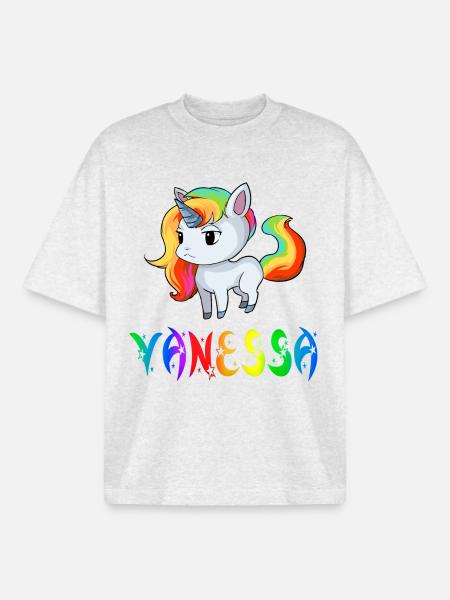 Vanessa unicorn - Boxy Heavyweight Unisex Organic T-Shirt by Stanley/Stella - cool heather grey