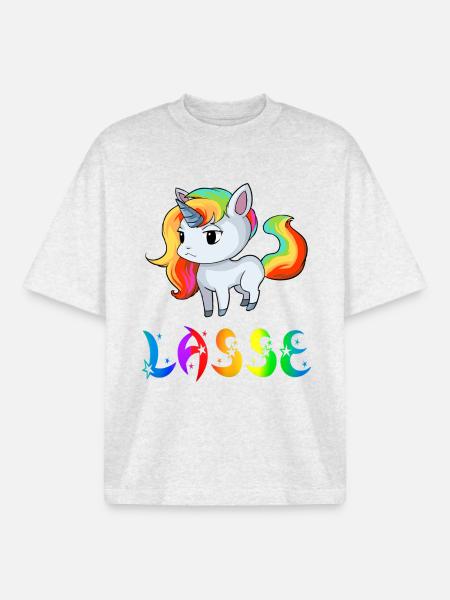 Unicorn Lasse - Boxy Heavyweight Unisex Organic T-Shirt by Stanley/Stella - cool heather grey