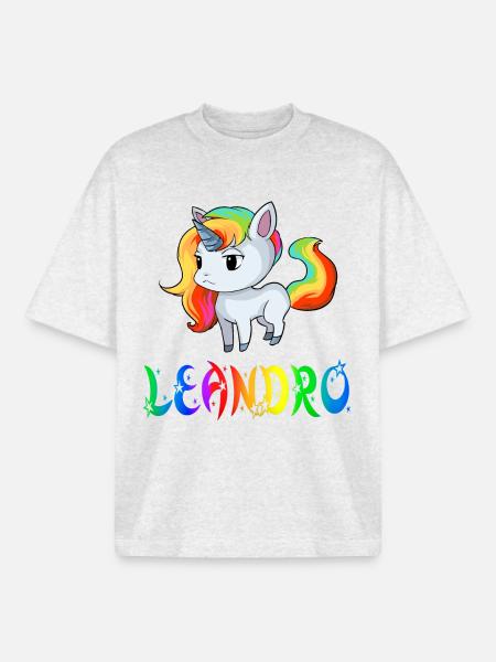 Einhorn Leandro - T-shirt unisexe boxy épais biologique Stanley/Stella - gris chiné frais