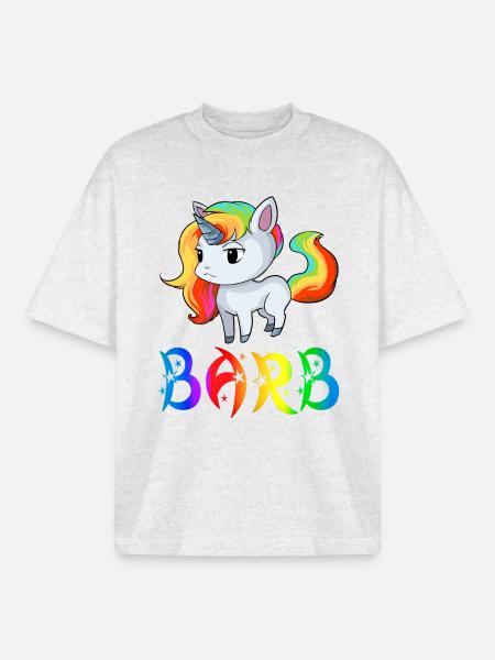 Einhorn Barb - T-shirt unisexe boxy épais biologique Stanley/Stella - gris chiné frais