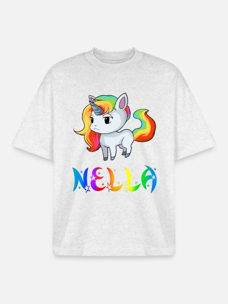Unicorn Nella - Boxy Heavyweight Unisex Organic T-Shirt by Stanley/Stella - cool heather grey