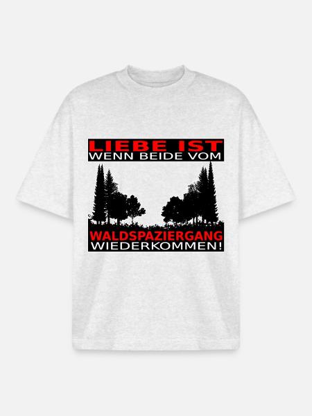 LIEBE IST - Boxy Heavyweight Unisex Organic T-Shirt von Stanley/Stella - Kühles Grau meliert