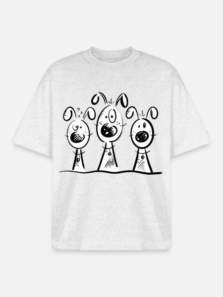 Best Friends - Boxy Heavyweight Unisex Organic T-Shirt von Stanley/Stella - Kühles Grau meliert