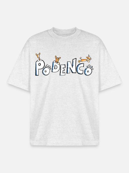 Cute Podenco Font - Boxy Heavyweight Unisex Organic T-Shirt by Stanley/Stella - cool heather grey