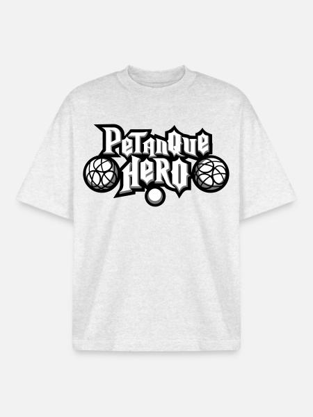 Petanque héro flex - T-shirt unisexe boxy épais biologique Stanley/Stella - gris chiné frais