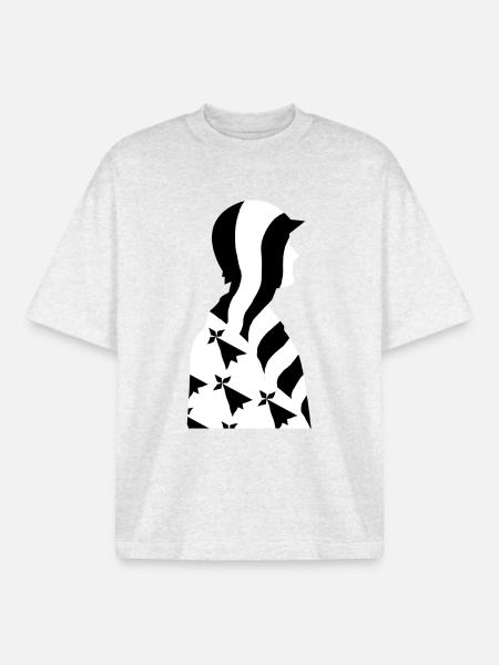 Breton patriot - Boxy Heavyweight Unisex Organic T-Shirt by Stanley/Stella - cool heather grey