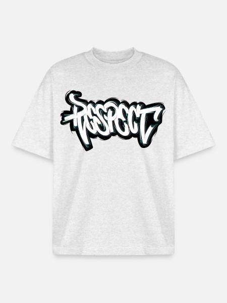 RESPECT – Street Art Power. - Boxy Heavyweight Unisex Organic T-Shirt by Stanley/Stella - cool heather grey