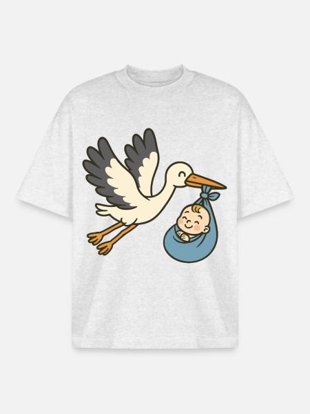 Arrivée paisible - T-shirt unisexe boxy épais biologique Stanley/Stella - gris chiné frais
