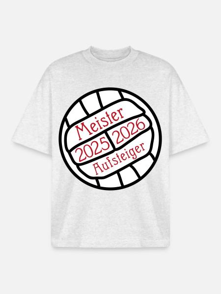 Champion and promoted team 2025/2026 - Boxy Heavyweight Unisex Organic T-Shirt by Stanley/Stella - cool heather grey