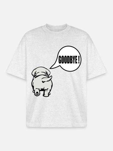 Goodbye Dog Abschied - Boxy Heavyweight Unisex Organic T-Shirt von Stanley/Stella - Kühles Grau meliert