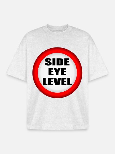 Side Eye Level - Boxy Heavyweight Unisex Organic T-Shirt by Stanley/Stella - cool heather grey