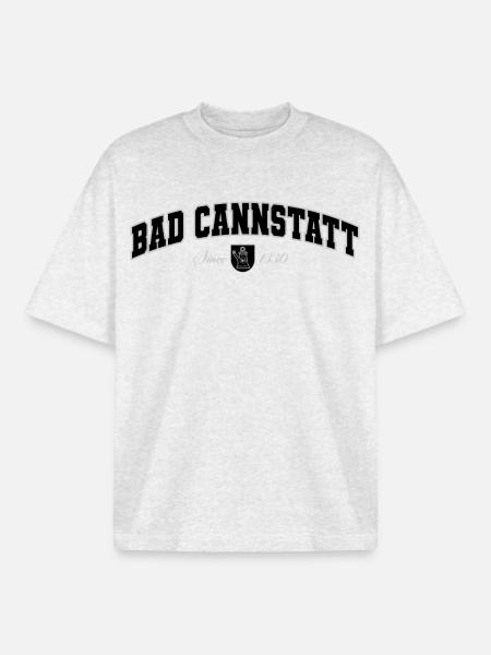 Bad Cannstatt  - Boxy Heavyweight Unisex Organic T-Shirt von Stanley/Stella - Kühles Grau meliert