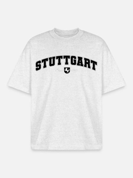 Stuttgart  - Boxy Heavyweight Unisex Organic T-Shirt von Stanley/Stella - Kühles Grau meliert