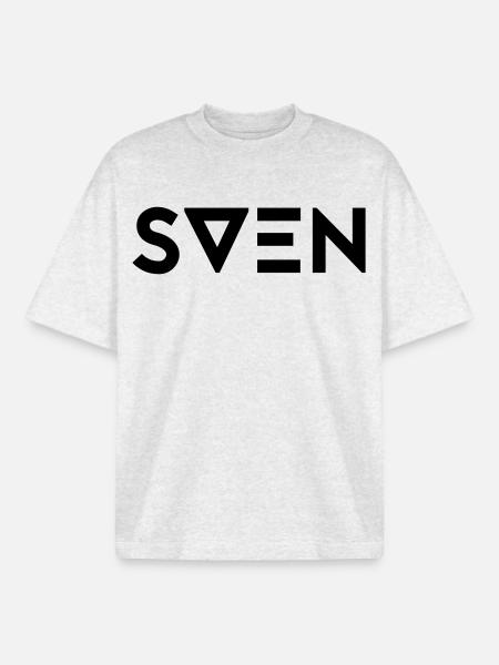 First name Sven - Boxy Heavyweight Unisex Organic T-Shirt by Stanley/Stella - cool heather grey