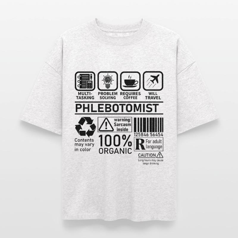 Phlebotomist multi tasking problem solving Heavyweight Boxy Unisex T-Shirt by Stanley/Stella