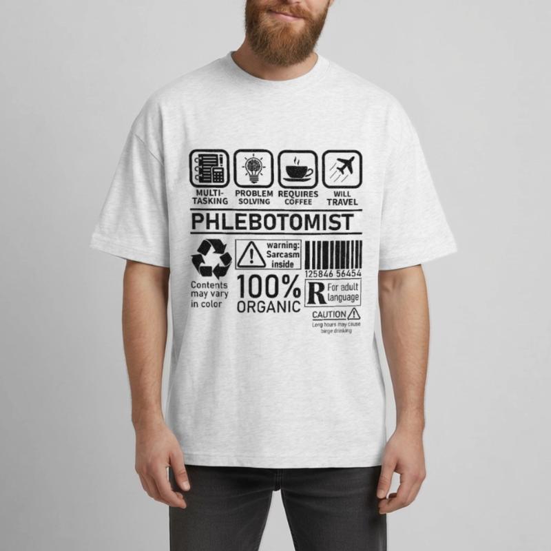 Phlebotomist multi tasking problem solving Heavyweight Boxy Unisex T-Shirt by Stanley/Stella