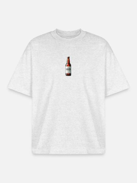 Bier - Boxy Heavyweight Unisex Organic T-Shirt von Stanley/Stella - Kühles Grau meliert