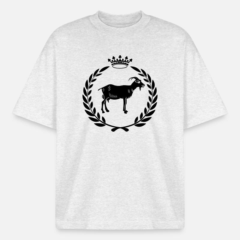 Bester Ziegen- oder Käse-Lorbeerkranz - Heavyweight Unisex Boxy T-Shirt von stanley/stella	 - Kühles Grau meliert