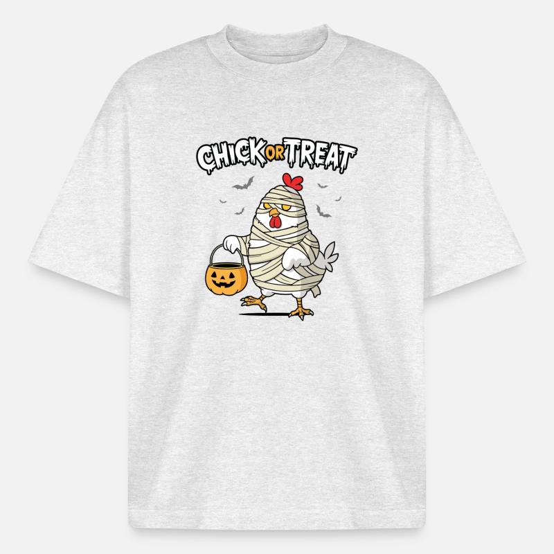 Küken oder Leckerli - Heavyweight Unisex Boxy T-Shirt von stanley/stella	 - Kühles Grau meliert