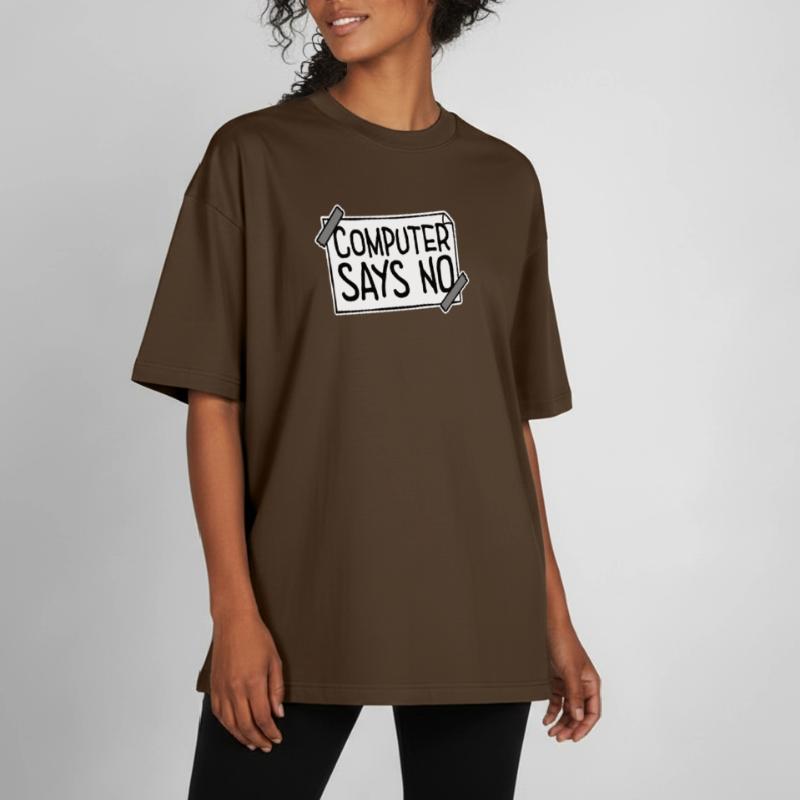 Computer Says No Lustig Programmierer Nerd Technik Boxy Heavyweight Unisex Organic T-Shirt von Stanley/Stella
