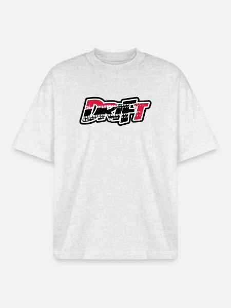 Drift Motorsport - Boxy Heavyweight Unisex Organic T-Shirt by Stanley/Stella - cool heather grey