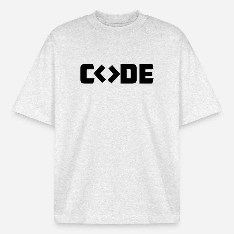 Code du programmeur - T-shirt unisexe épais coupe boxy Stanley/Stella - gris chiné frais