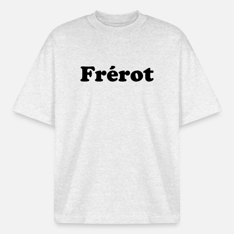 Frérot - expression amicale  - T-shirt unisexe épais coupe boxy Stanley/Stella - gris chiné frais