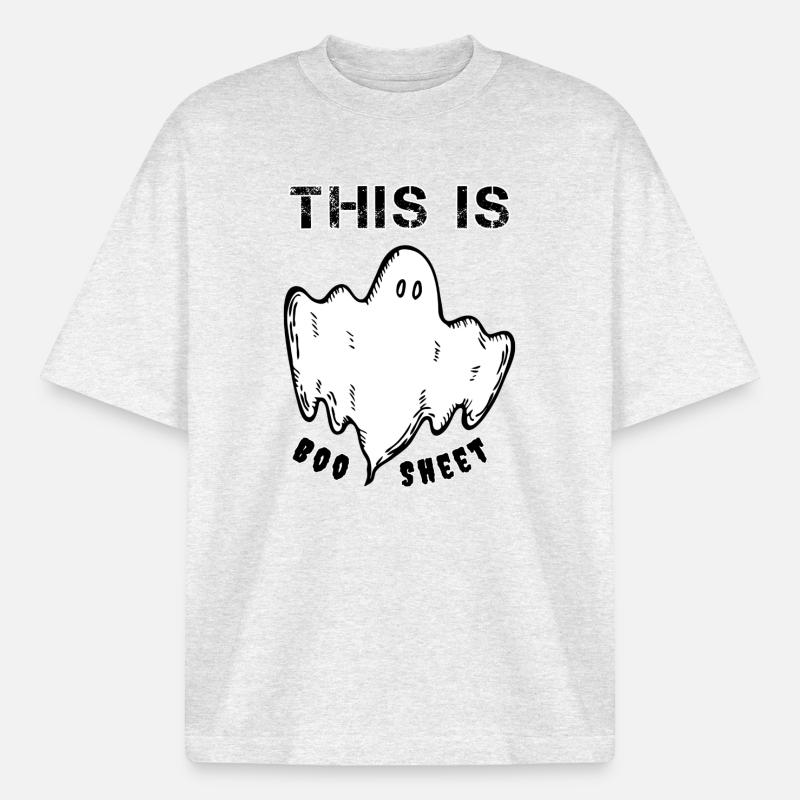 This is a boosheet - Boxy Heavyweight Unisex Organic T-Shirt by Stanley/Stella - cool heather grey