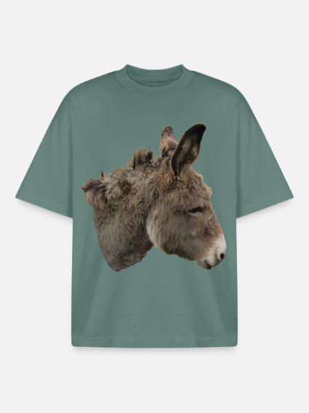 Âne - T-shirt unisexe boxy épais biologique Stanley/Stella - baie verte