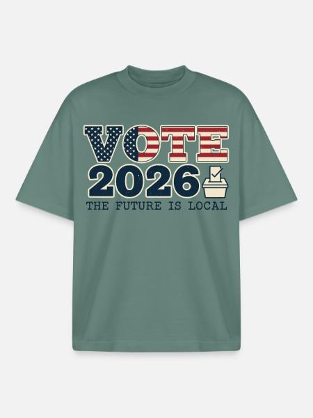Vote 2026 USA Midterm Election - Boxy Heavyweight Unisex Organic T-Shirt by Stanley/Stella - green bay