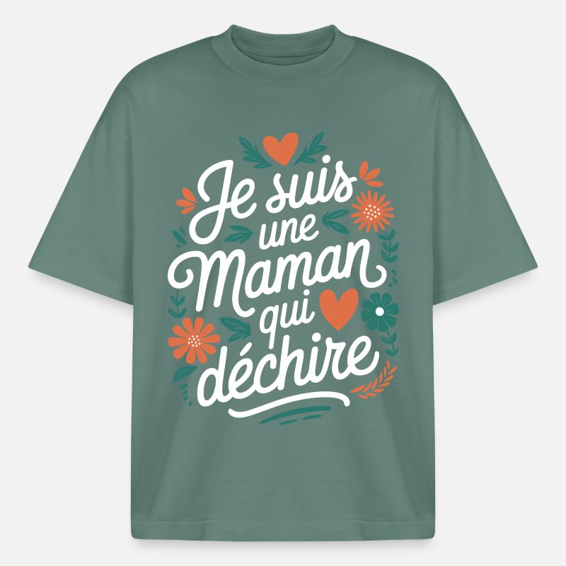 Ich bin eine Killer-Mutter - Boxy Heavyweight Unisex Organic T-Shirt von Stanley/Stella - Grüner Bucht