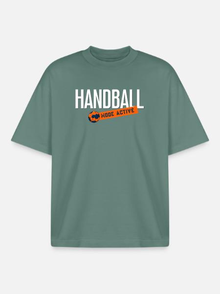Handball Active Mode - Boxy Heavyweight Unisex Organic T-Shirt by Stanley/Stella - green bay