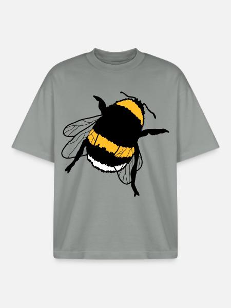 bourdon - T-shirt unisexe boxy épais biologique Stanley/Stella - gris brumeux