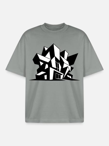 Brutalisme Architecture - T-shirt unisexe boxy épais biologique Stanley/Stella - gris brumeux