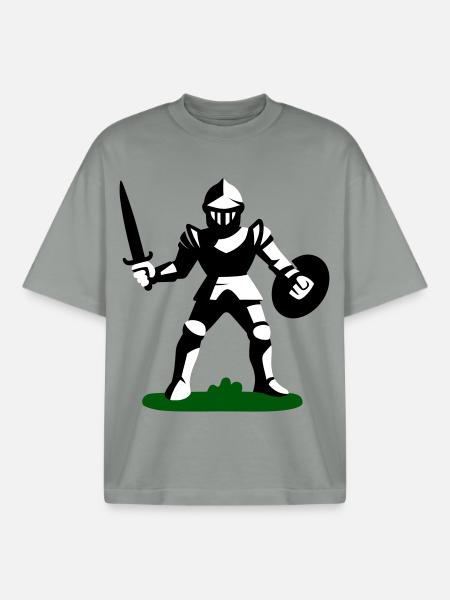 Ritter Spielzeug - Boxy Heavyweight Unisex Organic T-Shirt von Stanley/Stella - Nebelgrau