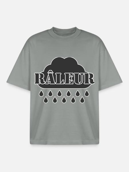 RÂLEUR. - T-shirt unisexe boxy épais biologique Stanley/Stella - gris brumeux