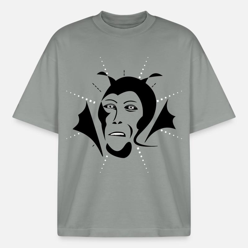 Devil / Teufel - Boxy Heavyweight Unisex Organic T-Shirt von Stanley/Stella - Nebelgrau