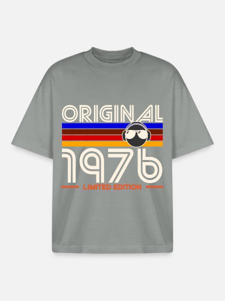 Origin 1976 Limited Edition - Boxy Heavyweight Unisex Organic T-Shirt von Stanley/Stella - Nebelgrau