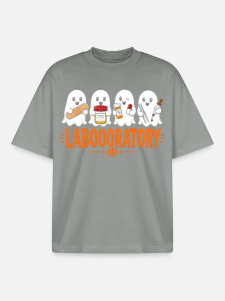 Nurse Nurse Halloween - Boxy Heavyweight Unisex Organic T-Shirt by Stanley/Stella - misty grey