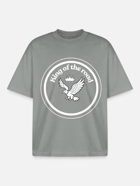 Roi de la Route - T-shirt unisexe boxy épais biologique Stanley/Stella - gris brumeux