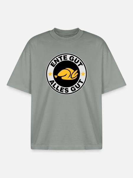 Ente gut alles gut - Boxy Heavyweight Unisex Organic T-Shirt von Stanley/Stella - Nebelgrau