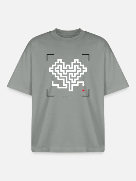 Retro-Schlange - Boxy Heavyweight Unisex Organic T-Shirt von Stanley/Stella - Nebelgrau
